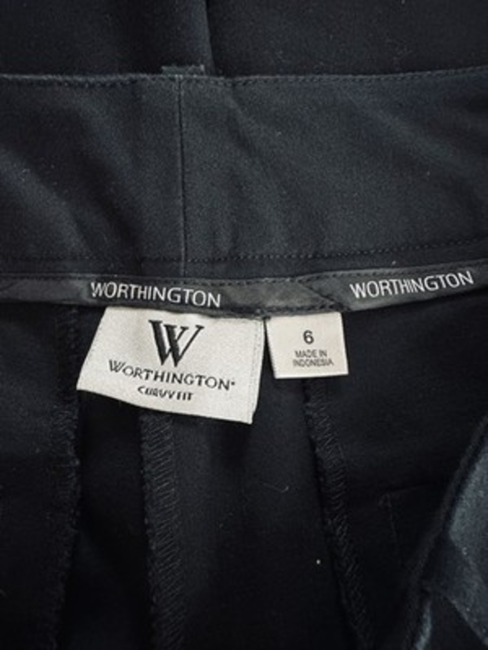 Worthington Curvy Fit Women's Size 6 Black Pants Barely Worn Excellent Condition - Picture 6 of 7